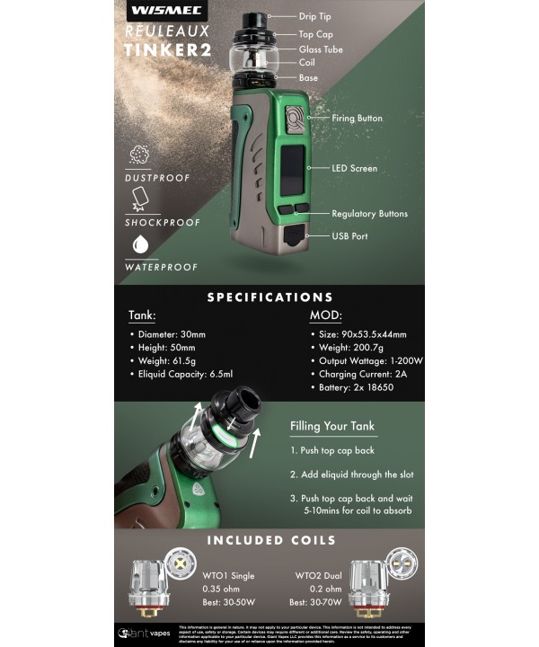 Wismec Reuleaux Tinker 2 Kit