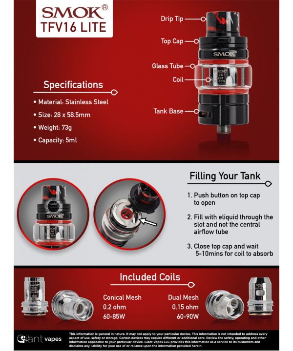 SMOK TFV16 Lite Tank