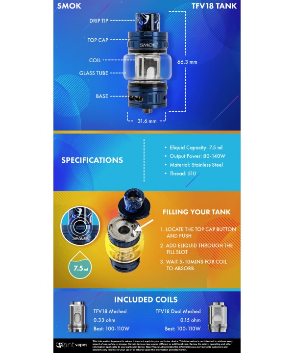 SMOK TFV18 Tank